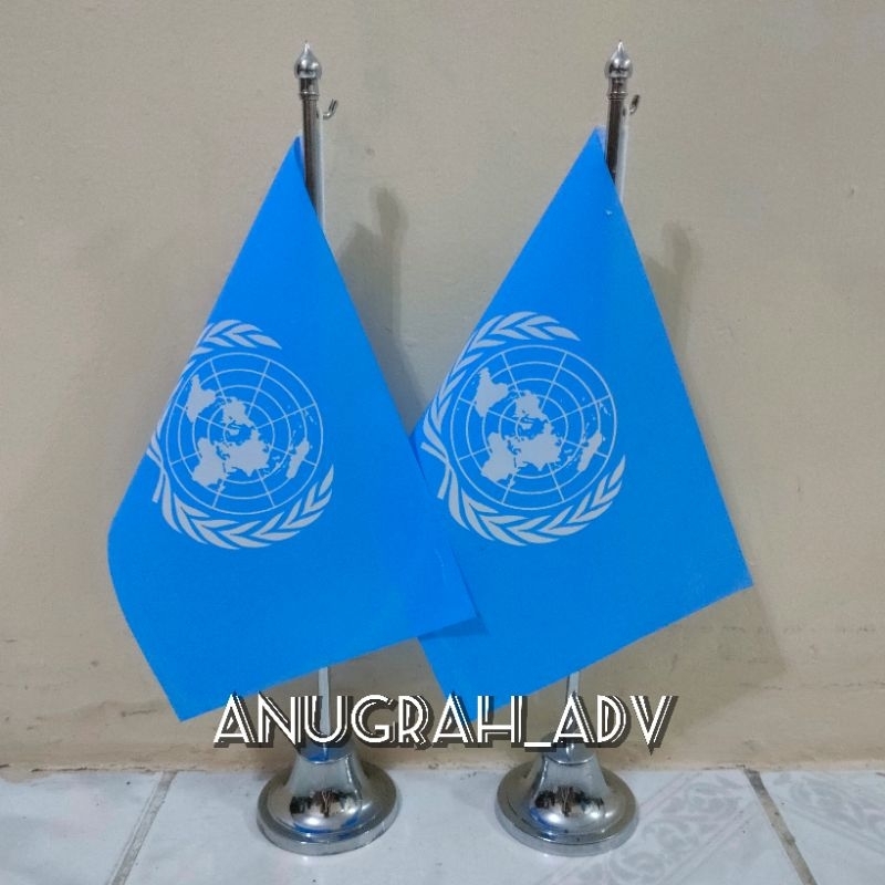 Jual Tiang Stainless Bendera Meja Pbb Perserikatan Bangsa Bangsa Shopee Indonesia