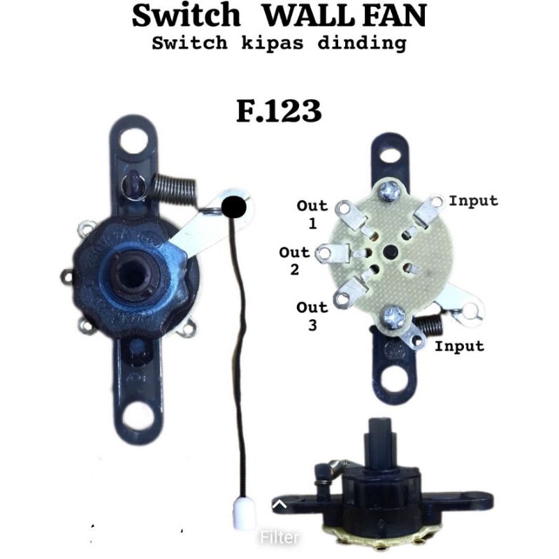 Jual Bijian Switch Kipas Fan Dinding Plus Tali Untuk Merk Umum | Shopee ...