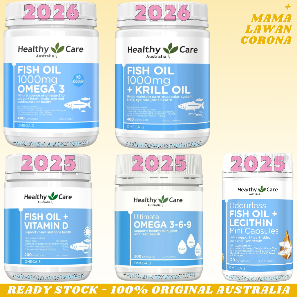 Jual HEALTHY CARE Fish Oil 1000mg 400 Capsules No Odour (Odourless