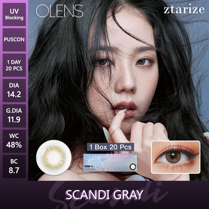 Jual ztarize - Ready Stock - OLENS Scandi Gray 1 Day Daily Soft Contact ...
