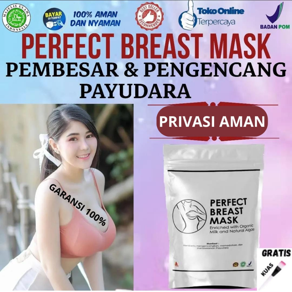 Jual {perfect Breast Mask} Mampu Membesarkan Payudara Alami Terbaik Herbal 100 Free Ongkir Cod