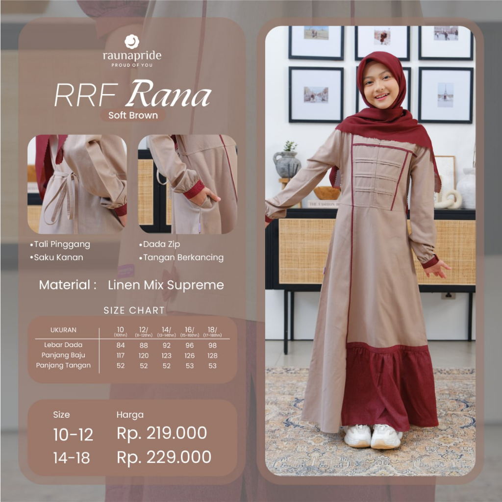 Jual Rauna RRF RANA - Gamis Remaja Tanggung Terbaru (original) | Shopee ...