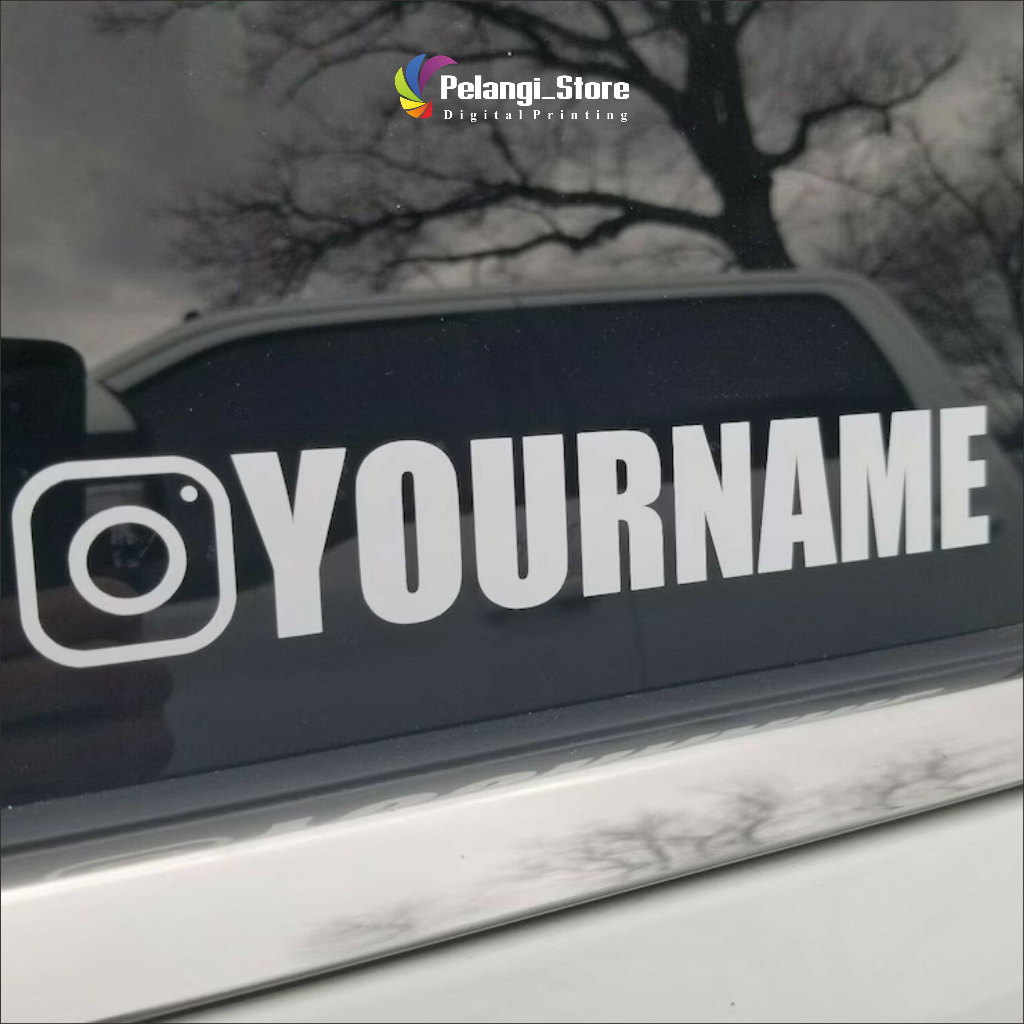 Jual STICKER STIKER CUTTING NAMA IG HOLOGRAM LIST HITAM BISA CUSTOM ...