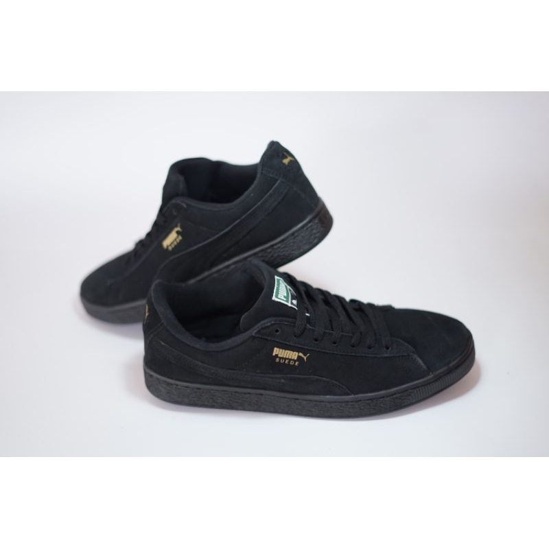 Jual Sepatu Sneakers Puma Suede Full Black Shopee Indonesia