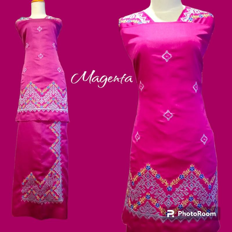 Jual Bahan Baju Kurung Bordir/Motif Bordir Songket Melayu Mix Benang ...