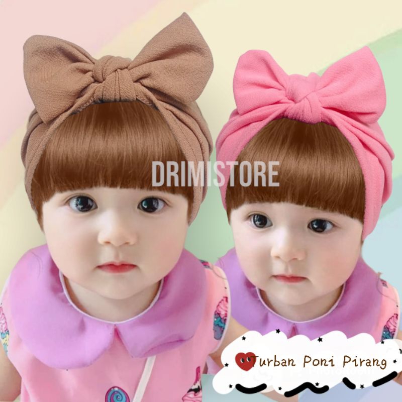 Jual Turban Anak Bayi Rambut Poni Pirang Premium D-08 | Shopee Indonesia