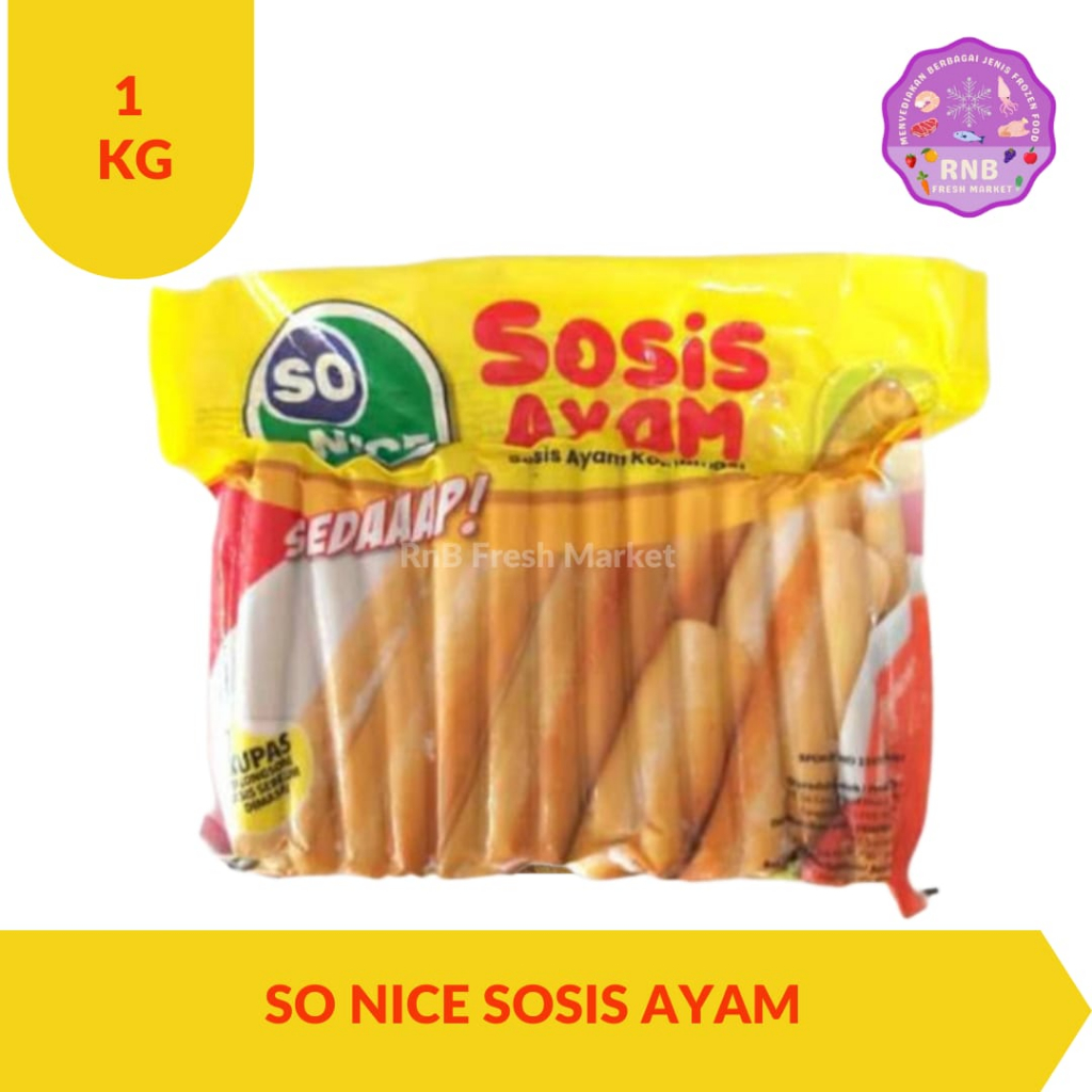 Jual So Nice Sosis Ayam 1 Kg Shopee Indonesia