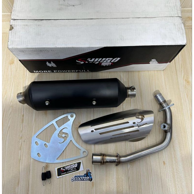 Jual SHIJIRO KNALPOT STD STANDAR RACING Special Edition SE SILVER Vespa ...