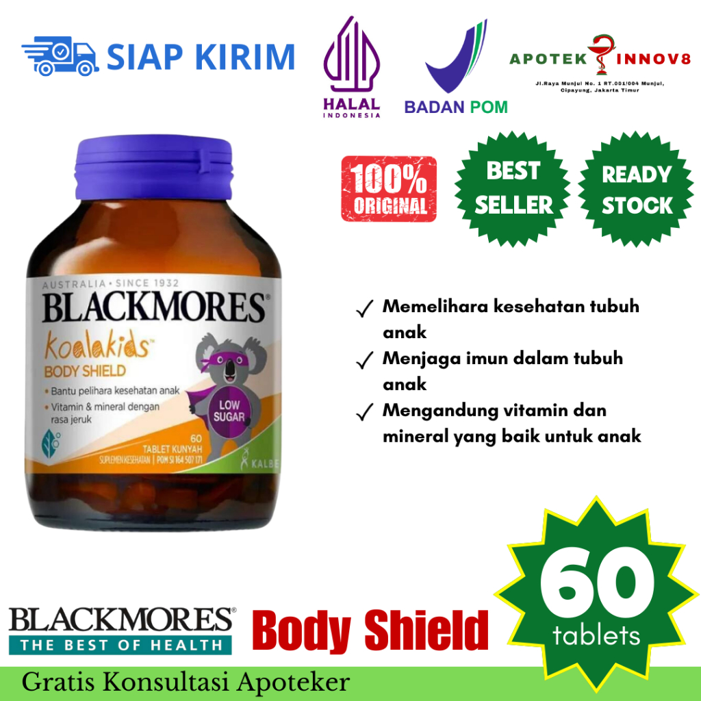 Jual Blackmores Koala Kids Body Shield 60 Tablet - Untuk Daya Tahan ...