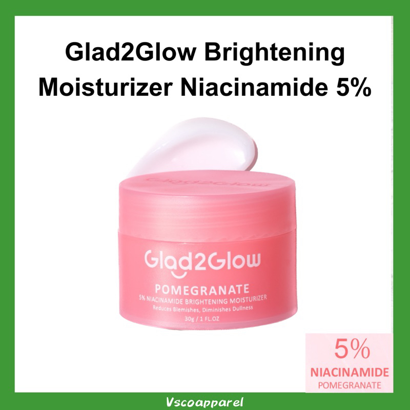 Jual Glad2glow Pomegranate 5 Niacinamide Brightening Moisturizer 30g