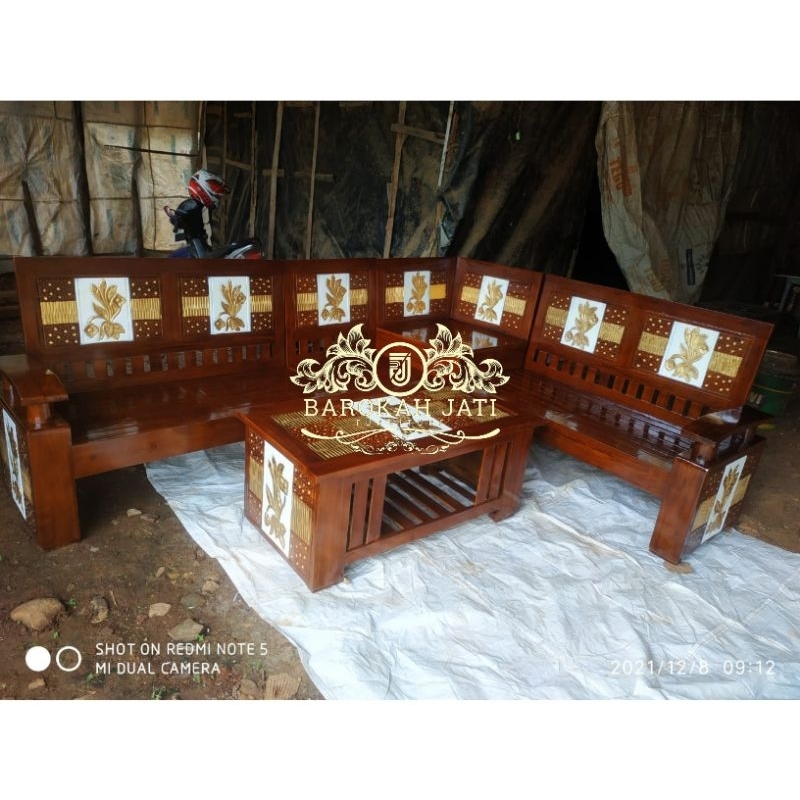 Jual Kursi Sudut Kayu Jati Jepara Shopee Indonesia