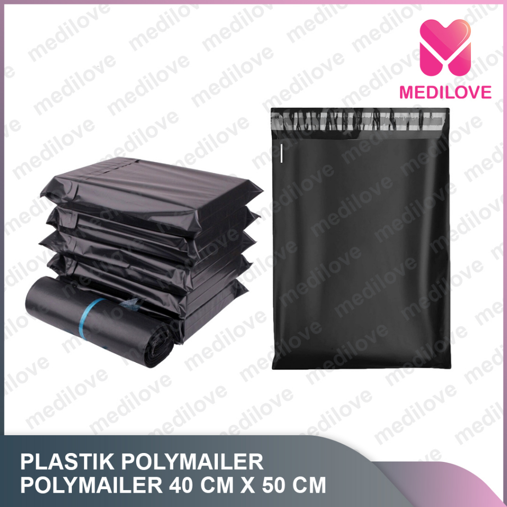 Jual Plastik Polymailer Hitam Ldpe 40x50 Isi 100 Pcs Bungkus Plastik Packing Online Lem 6452