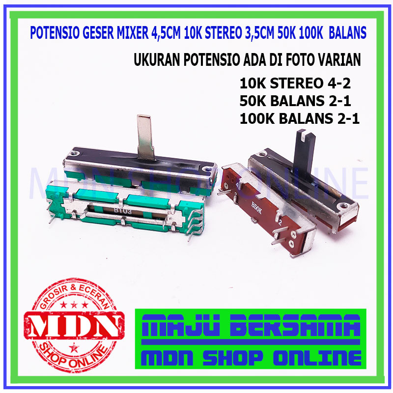 Abaodam 4 Stück 10k Stereo-Schiebepotentiometer – Lineare Regler Aus ABS/Metall Für Audio-Mixer Und Verstärker