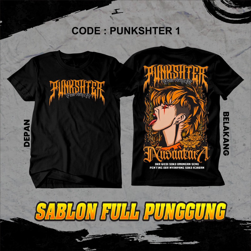 Jual Kaos Punkshter Full Punggung V Bisa Custom Nama Kota Kaos Psht Full Punggung Kaos Sh