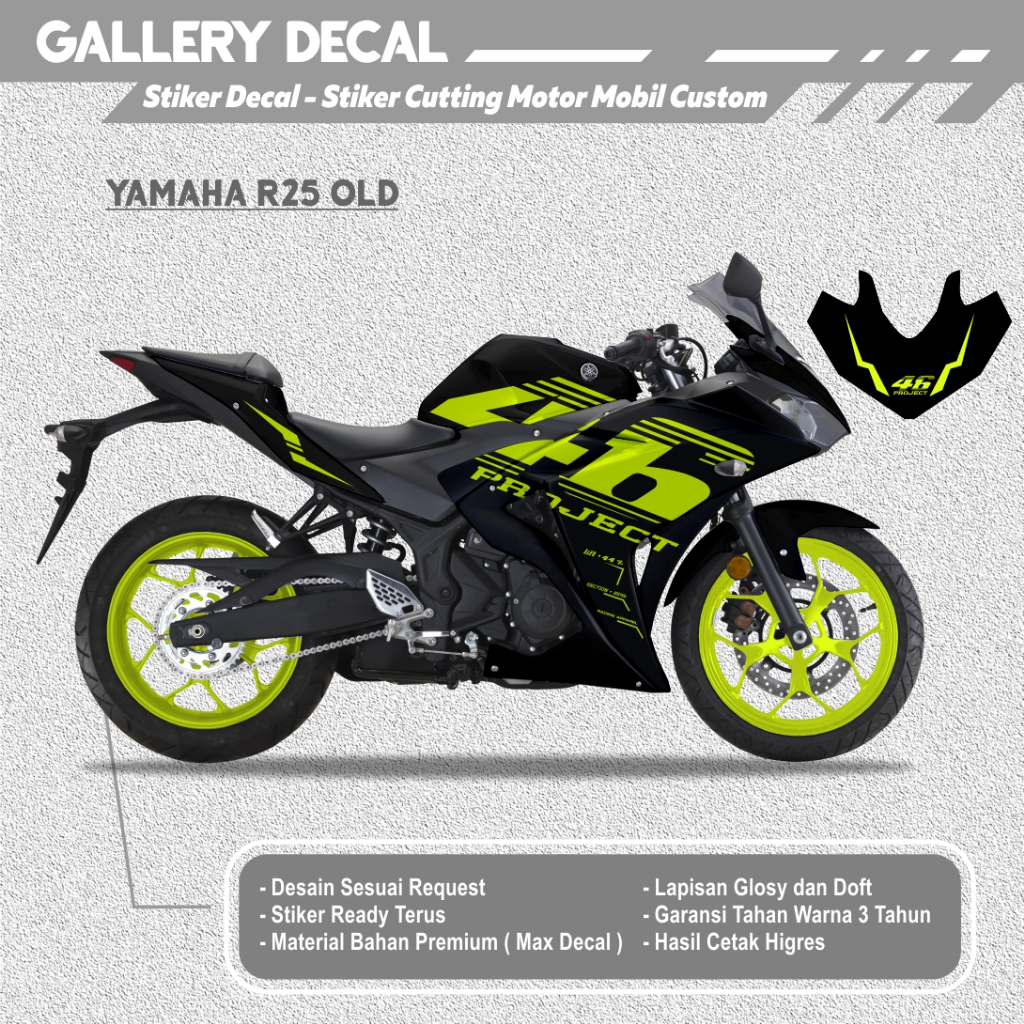 Jual STIKER DECAL YAMAHA R25 OLD FULL BODY | Shopee Indonesia