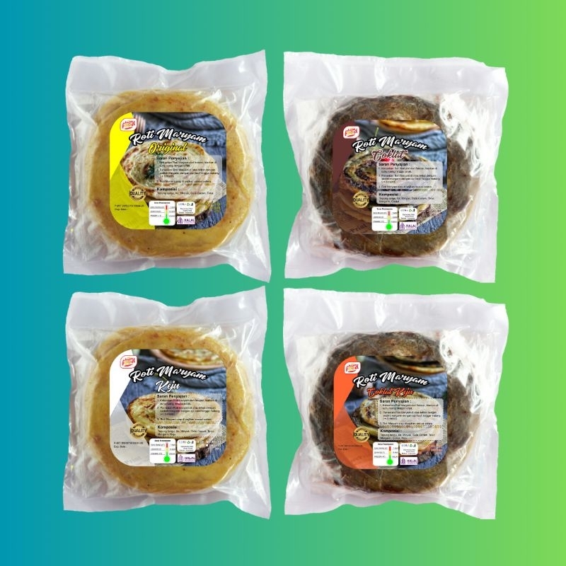 Jual [Paket 4 Mix] Roti Maryam Original, Cokelat, Keju & Cokju (LARGE ...