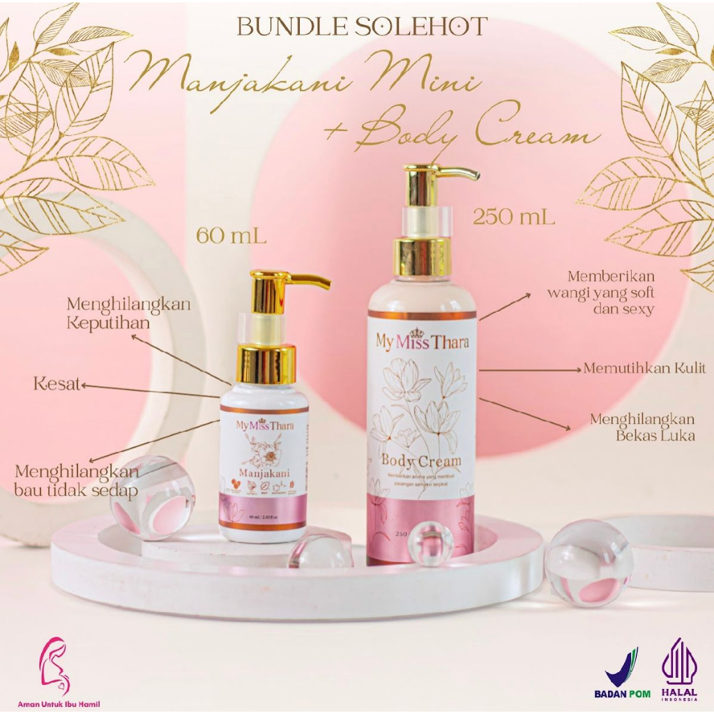 Jual MY MISS THARA BODY CREAM ARABIAN 250Ml DAN MANJAKANI RATUS 60Ml ...