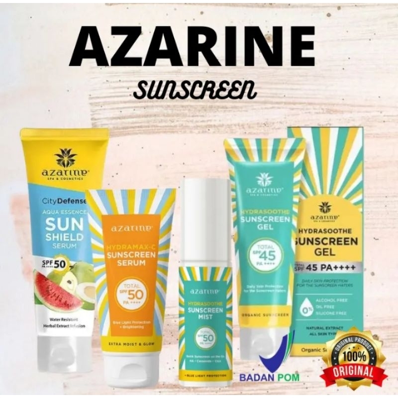 Jual Azarine Hydrasoothe Sunscreen Gel SPF 45 PA++++ | Azarine ...