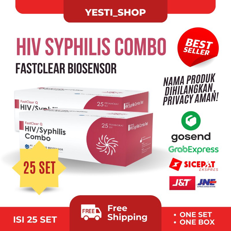 Jual SD BIOSENSOR FAST CLEAR HIV / SYPHILIS COMBO ISI 25 RAPID TEST