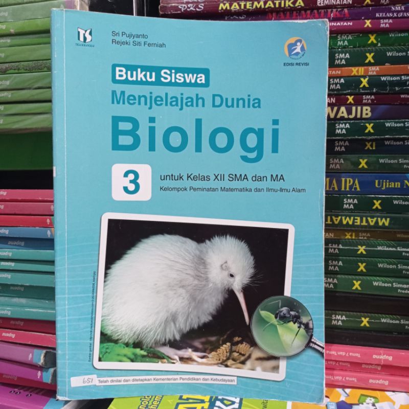 Jual buku bekas kurikulum 2013 edisi revisi MENJELAJAH DUNIA BIOLOGI ...