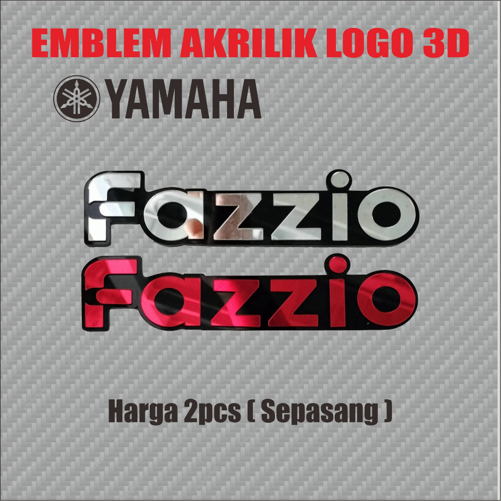 Jual Emblem Embos Akrilik Logo 3D Yamaha Fazzio 125 Hybrid FAZZIO Logo ...