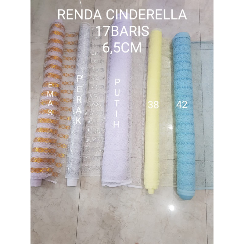 Jual RENDA CINDERELLA (17baris) RENDA CINDERELLA EMAS RENDA CINDERELLA ...