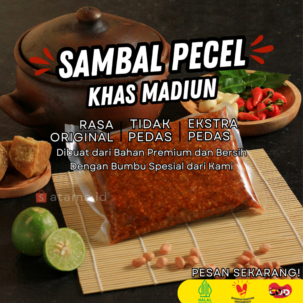 Jual Bumbu Sambel Pecel Khas Madiun Di Buat Dari Kacang Tanah Asli