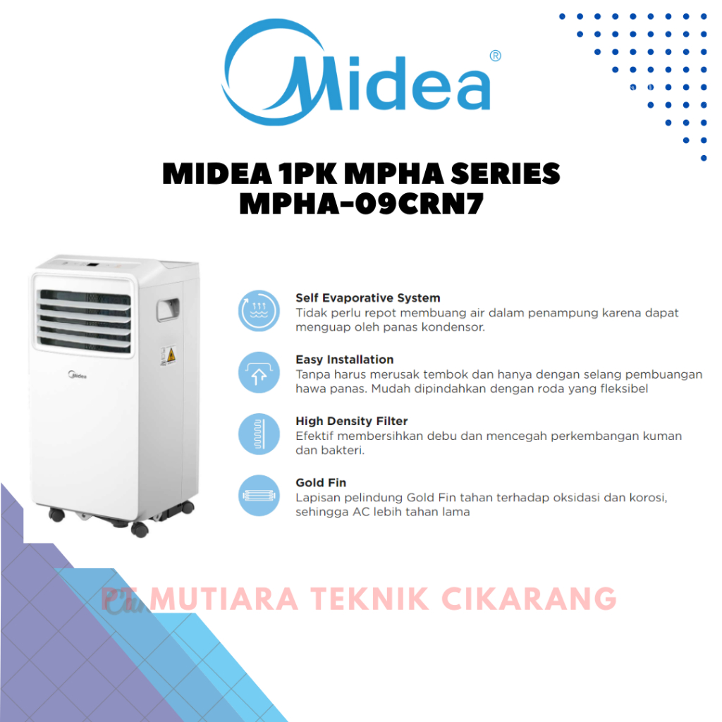 Jual AC PORTABLE MIDEA 1PK MPHA SERIES R290 | Shopee Indonesia