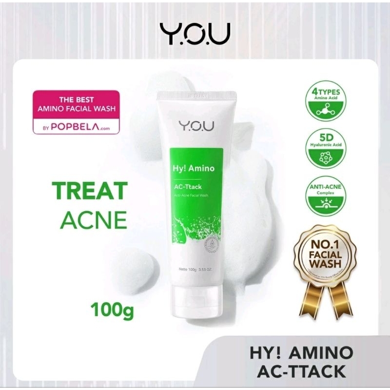 Jual YOU Hy! Amino ACTtack AntiAcne Facial Wash Shopee Indonesia