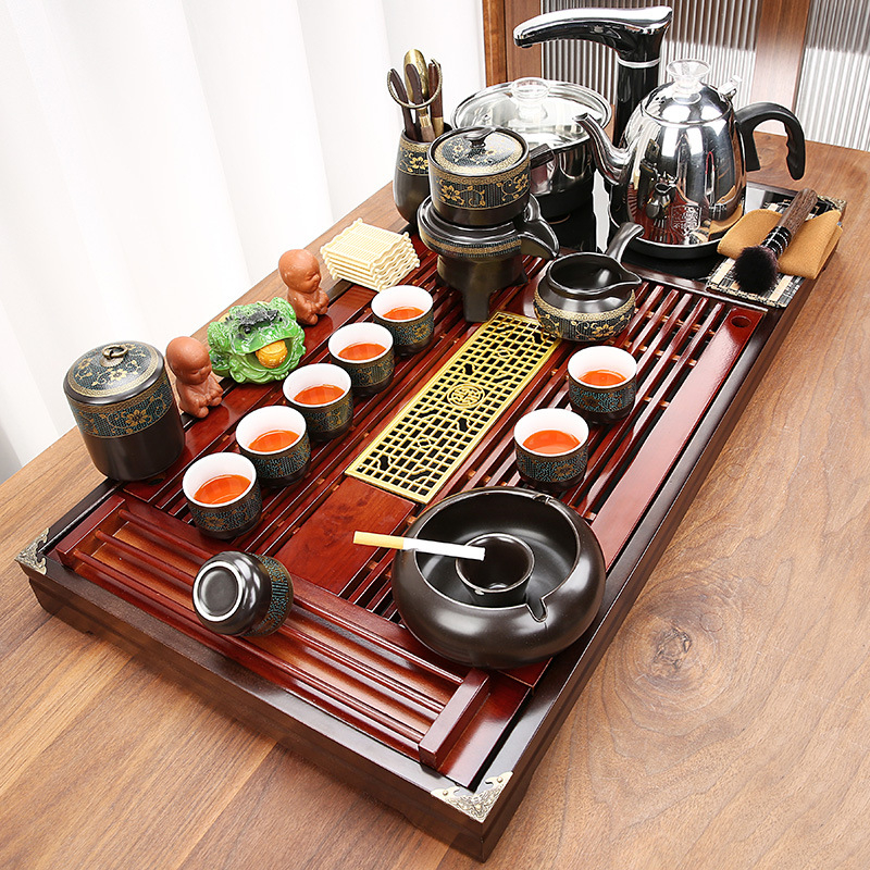 Jual Chinese Tea Pot Set Kungfu Tea Set Tray Teapot Ceremony Komplit ...