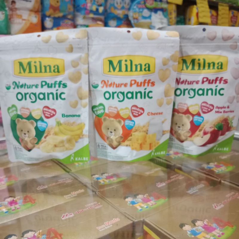 Jual Milna Nature Puffs Organic Snack Bayi Organic | Shopee Indonesia