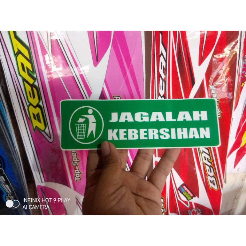 Jual Stiker Warning Stiker Jagalah Kebersihan | Shopee Indonesia