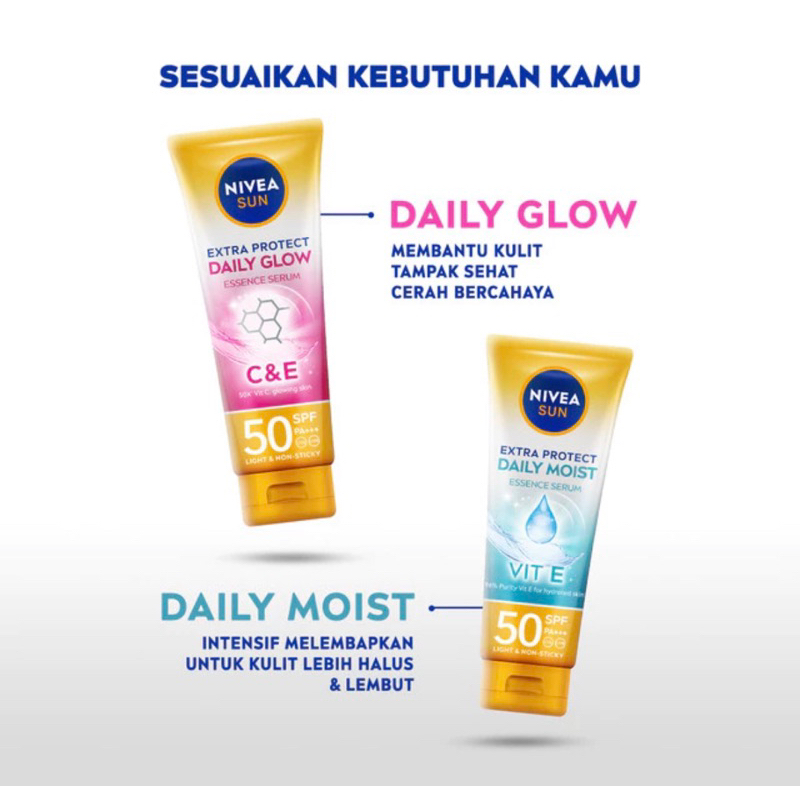Jual NIVEA SUN Extra Protect Daily Moist Essence Serum SPF50 180m nivea ...