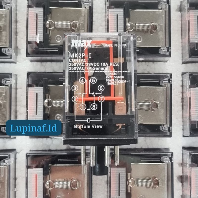 Omron MK2P-I MK2P 12V AC 8-Pin Relay – 10A 250VAC (2-Pack), Industrial Control