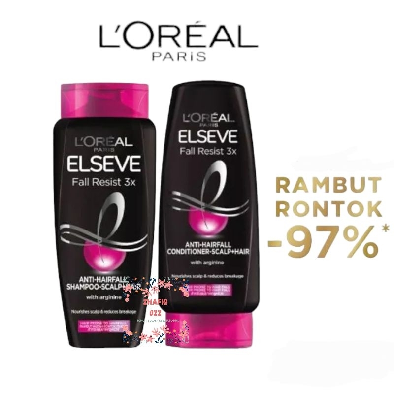 Jual L'Oreal Paris Fall Resist 3x Anti Hair-fall Shampoo-Conditioner ...