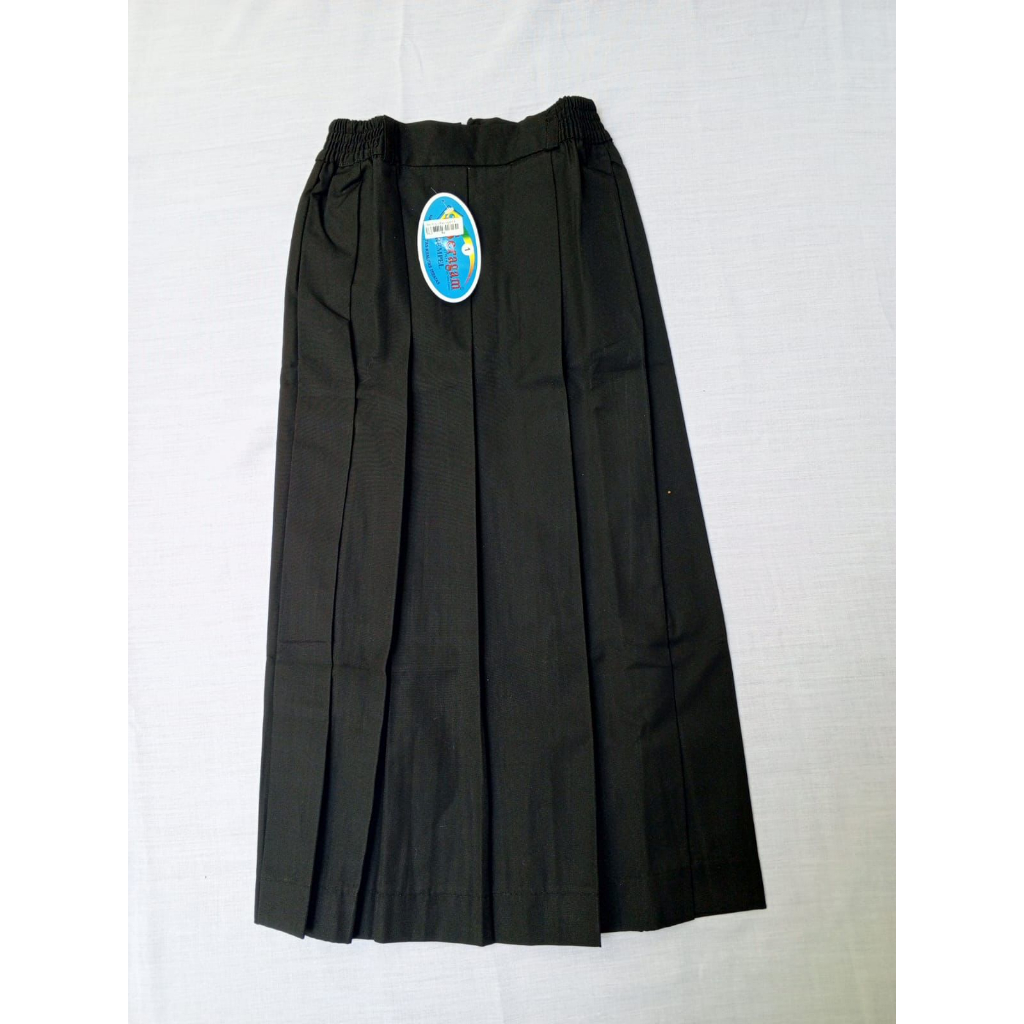Jual ROK SEKOLAH HITAM REMPEL PANJANG | Shopee Indonesia