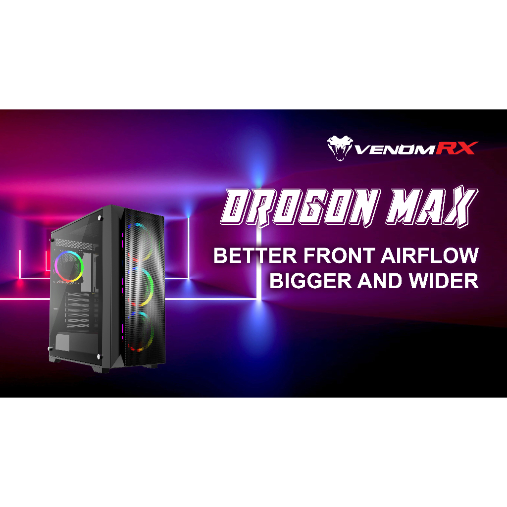 Jual Venom RX Case Drogon MAX (include 4 Fan RGB) | Shopee Indonesia