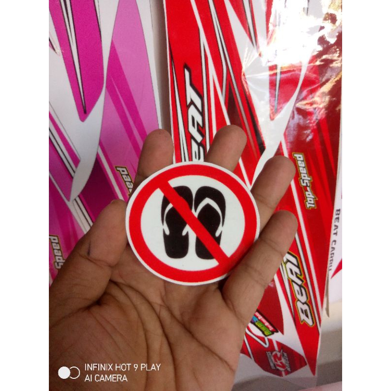 Jual Stiker Dilarang Di Injak Stiker Warning Stiker Racing Shopee