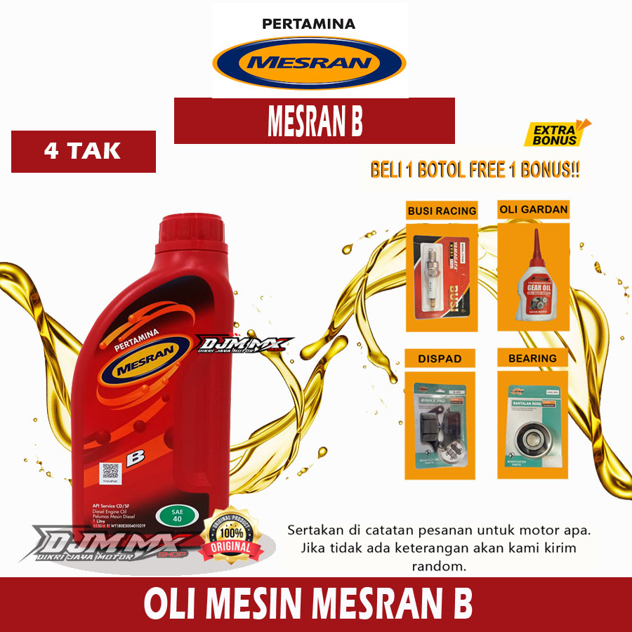 Jual PROMO!! OLI MESRAN B 1 Liter SAE 40 Oli Original Mesran | Shopee ...