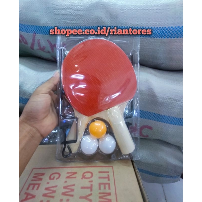 Jual Bad Tenis meja satu set net dan bola raket pingpong satu set net ...