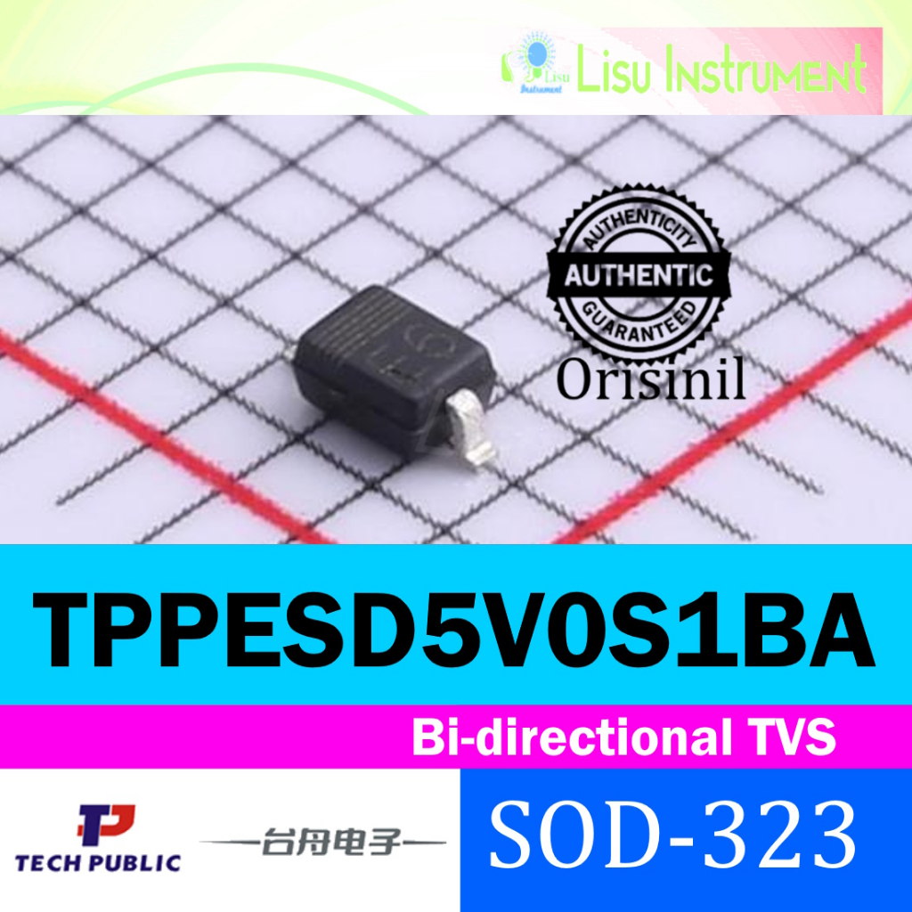Jual TPPESD5V0S1BA Bi-directional ESD Protection Diode TVS PESD5V0S1BA ...