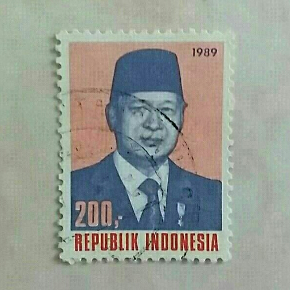 Jual Ad Perangko Indonesia 1989 Presiden Soeharto Single Set Used