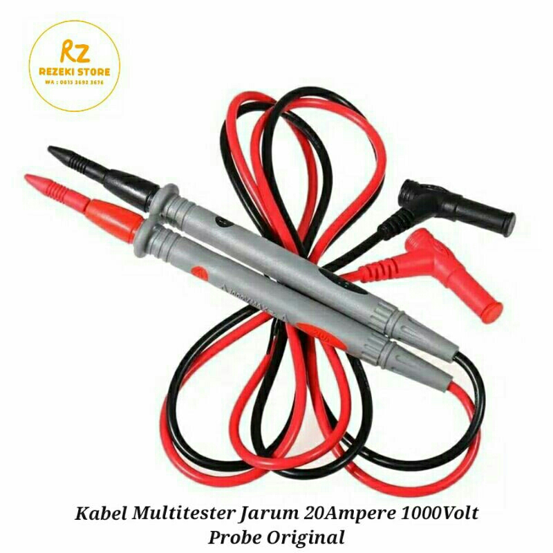 Jual Kabel Probe Multitester/Multimeter 20 Ampere 1000 Volt Model Jarum ...