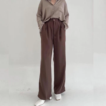 Loose Pants Trousers Celana Anti Kusut Celana Kulot Wanita Jumbo Highwaist Loose Pants Jumbo