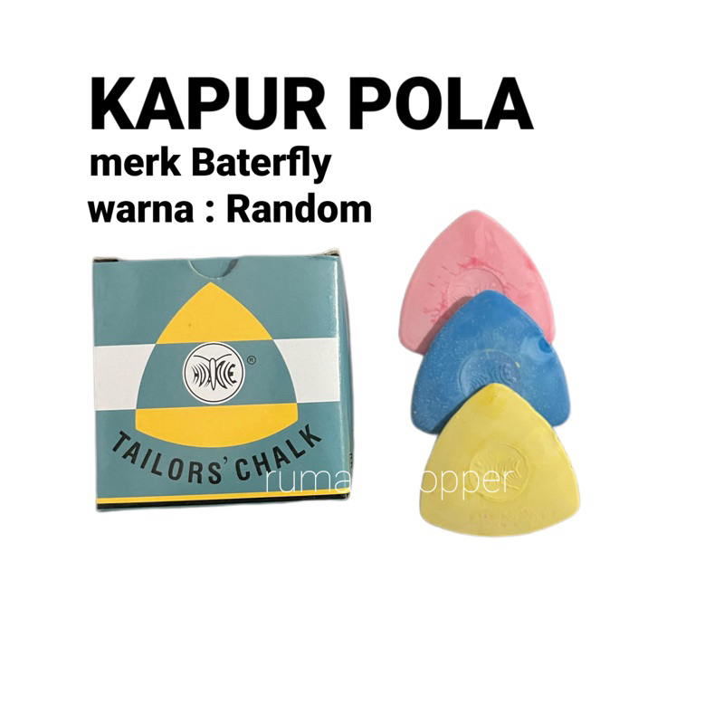 Jual (1pcs) Kapur POLA /kapur jait warna ( WARNA RANDOM ) | Shopee ...