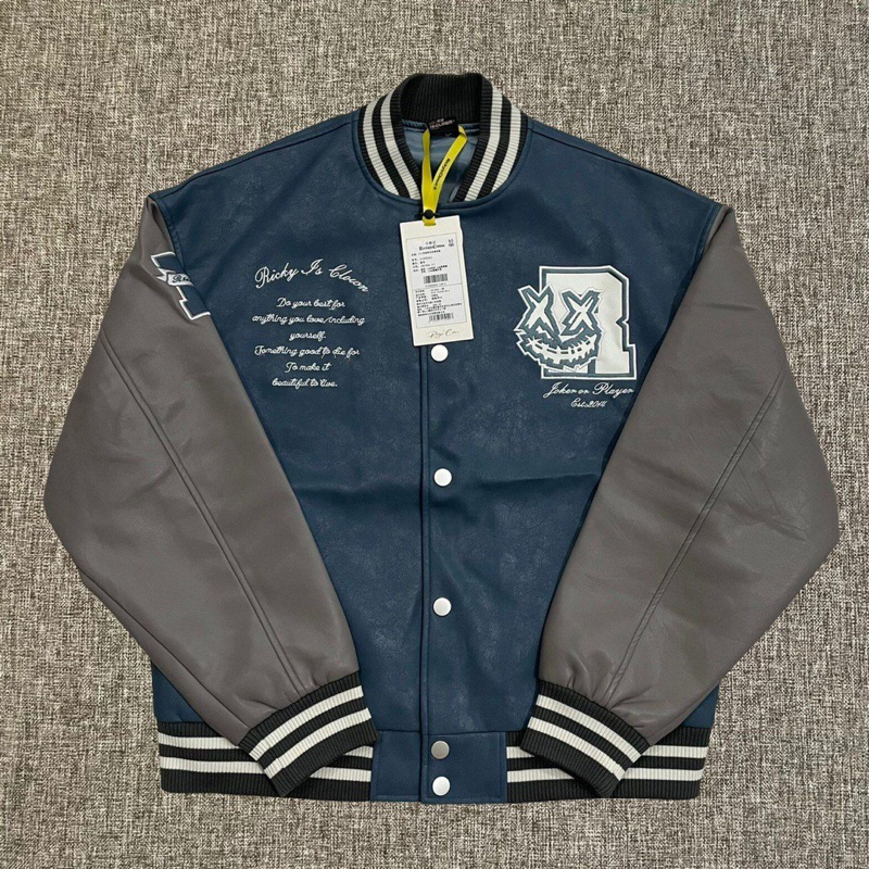 Jual Ricky Is Clown Outline Varsity Jacket Navy Original | Shopee Indonesia