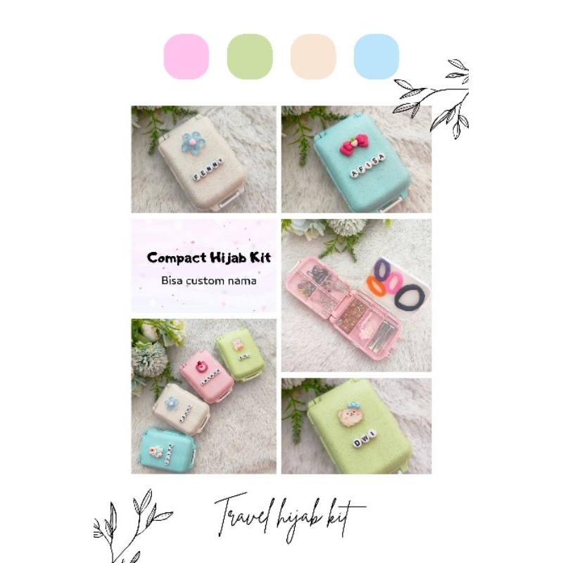 Jual Compact hijab Kit. Travel Hijab Kit. Kotak Penyimpanan Bisa Custom ...