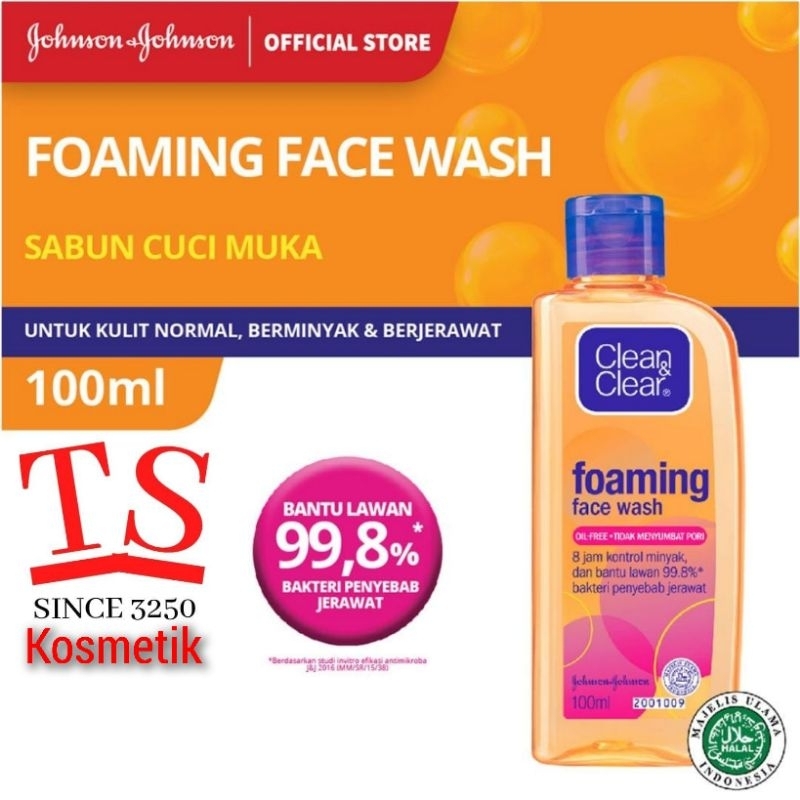 Jual Clean and clear Foaming face wash 100ml(Besar) | Shopee Indonesia