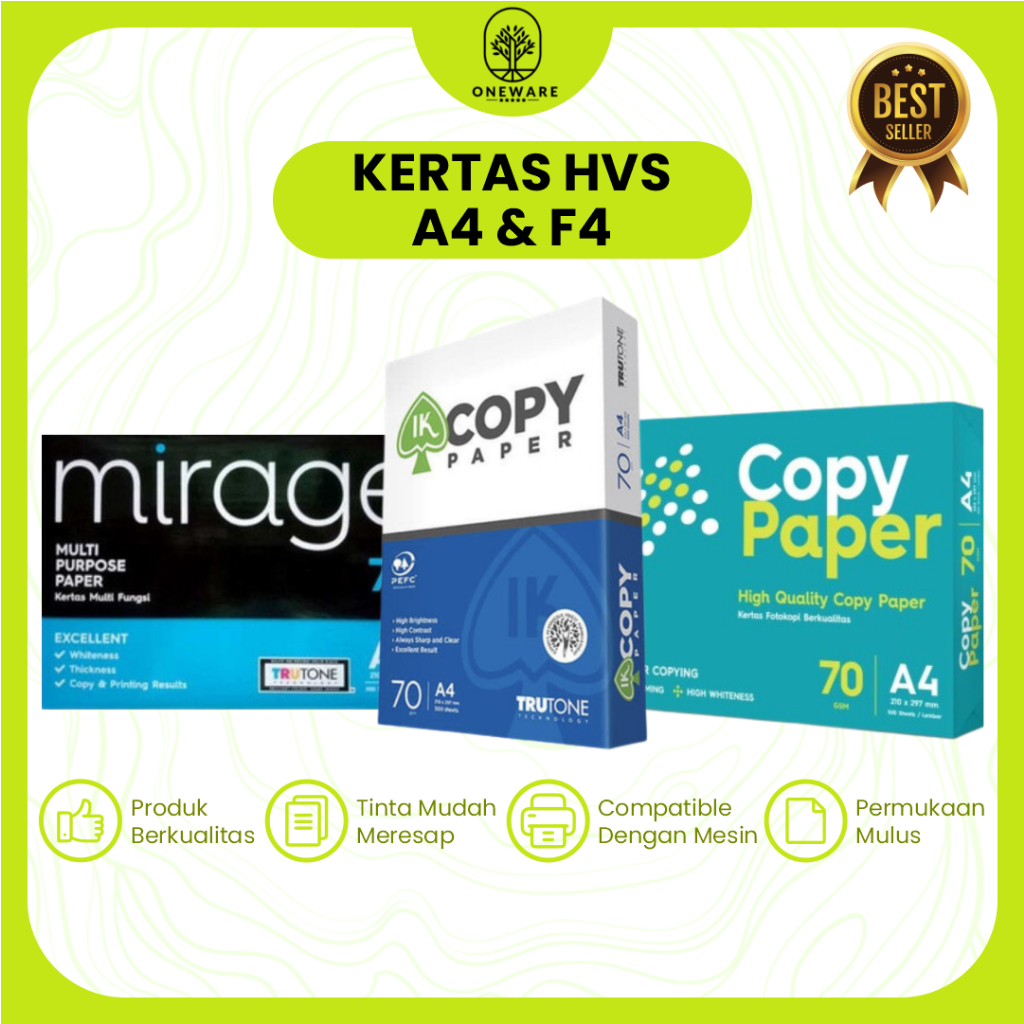 Jual Kertas Hvs A Dan F Ik Copy Papper Mirage Copy Paper Fotocopy Rim Isi Lembar