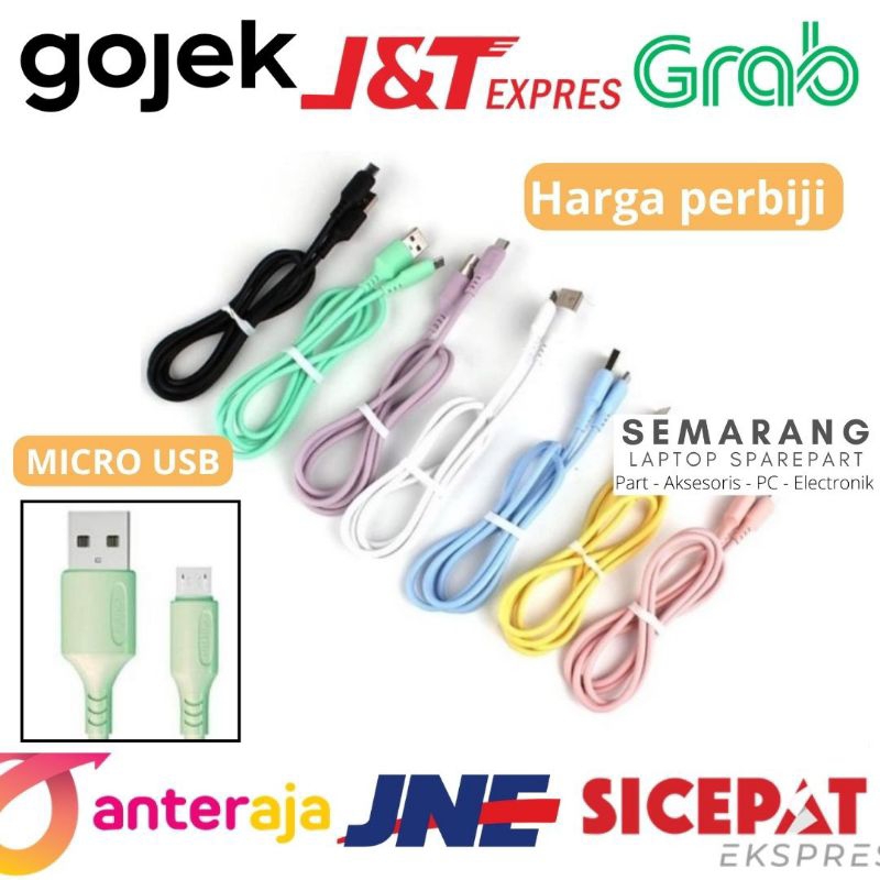 Jual Kabel Data Macaron Micro Usb Fast Charging Panjang Murah Bagus